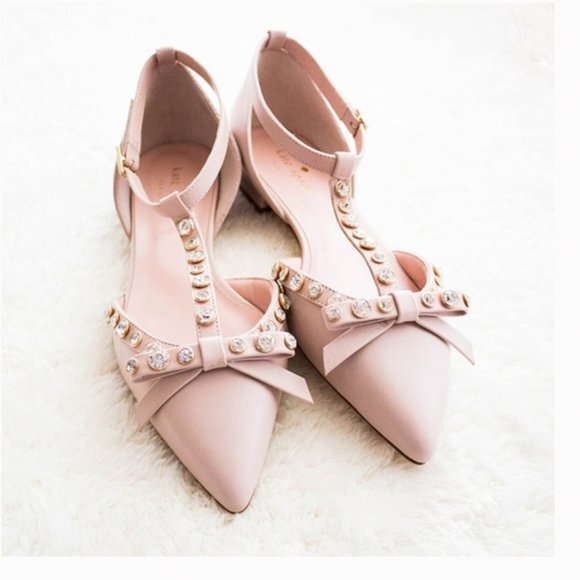 LOOKING TO PURCHASE: kate spade lydia studded heels shoes size 6 WHITE AND BLACK - Picture 4 of 4